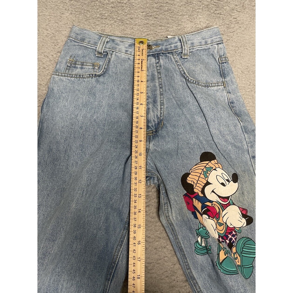 Vintage‎ 90s Disney Mickey Mouse Jerry Leigh Jeans Womens Sz 5 Blue Straight Fit - Picture 9 of 13